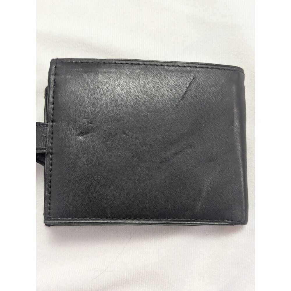 Men’s Wallet‎ Genuine leather Trifold wallet 3 bill pockets 16 cards Button